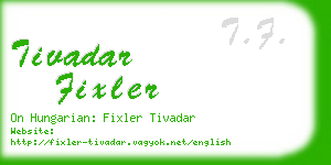 tivadar fixler business card